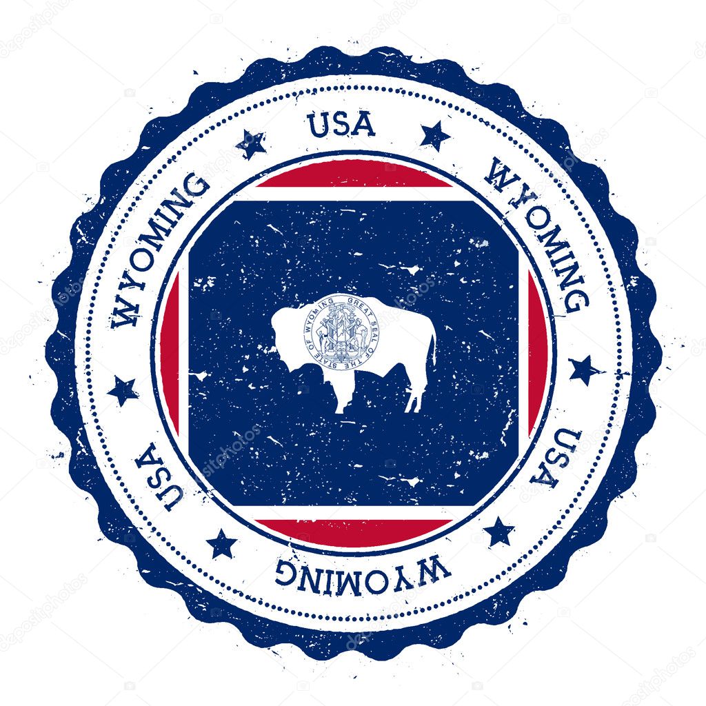 Wyoming flag badge.