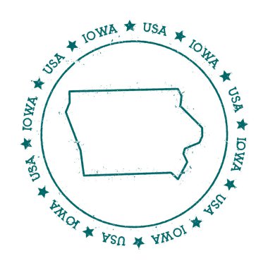 Iowa vektör harita.