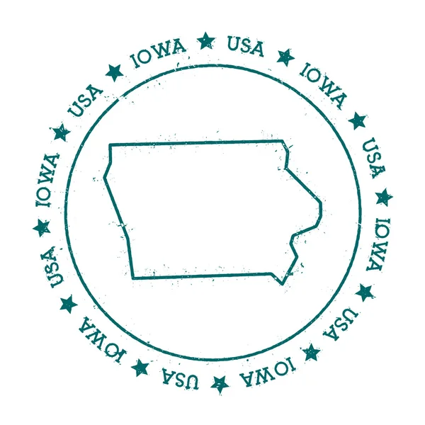Iowa mapa vectorial . — Vector de stock