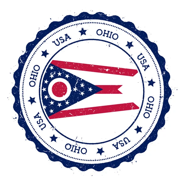 Ohio flag badge. — Stock Vector