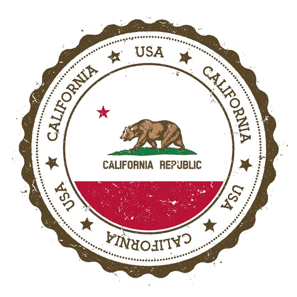 Californië vlag badge. — Stockvector