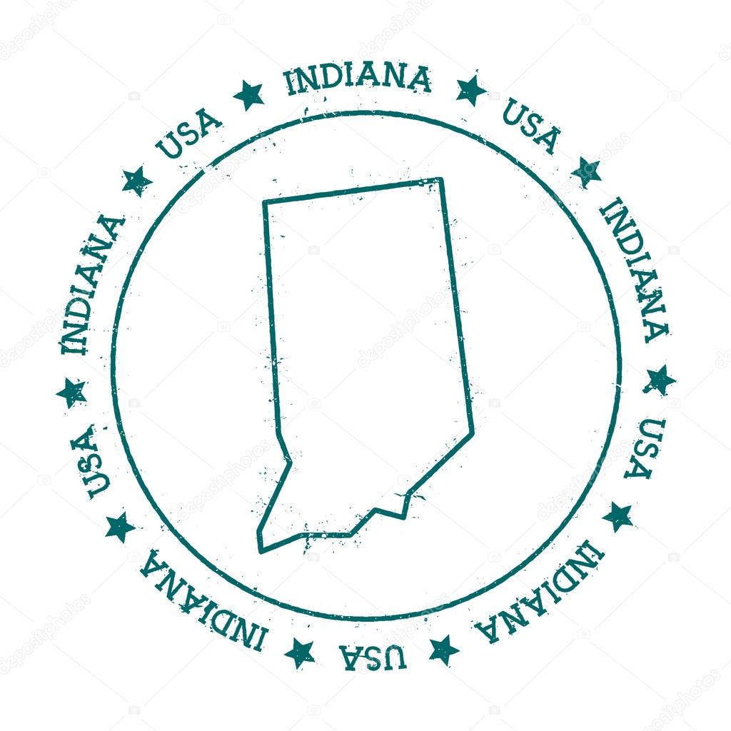 Indiana vector map.