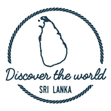 Sri Lanka Harita Anahat. Vintage Sri Lanka Haritası ile Dünya Kauçuk Damga keşfedin.