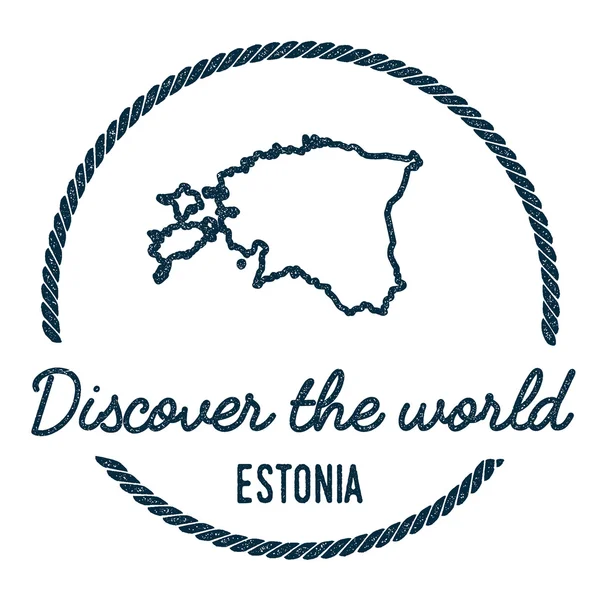 Естонія карта структури. Вінтаж відкрийте для себе світ гумовий штамп з Естонія карта. — стоковий вектор