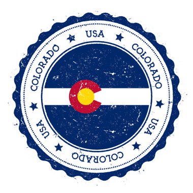 Colorado flag badge. clipart