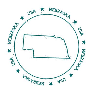 Nebraska vektör harita.