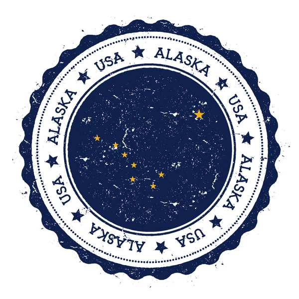 Alaska vlag badge. — Stockvector