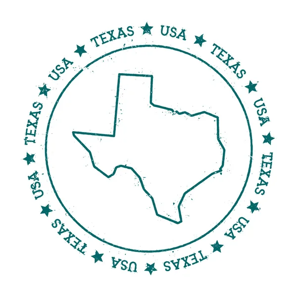 Texas vectorkaart. — Stockvector