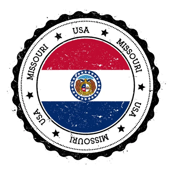 Missouri vlag badge. — Stockvector