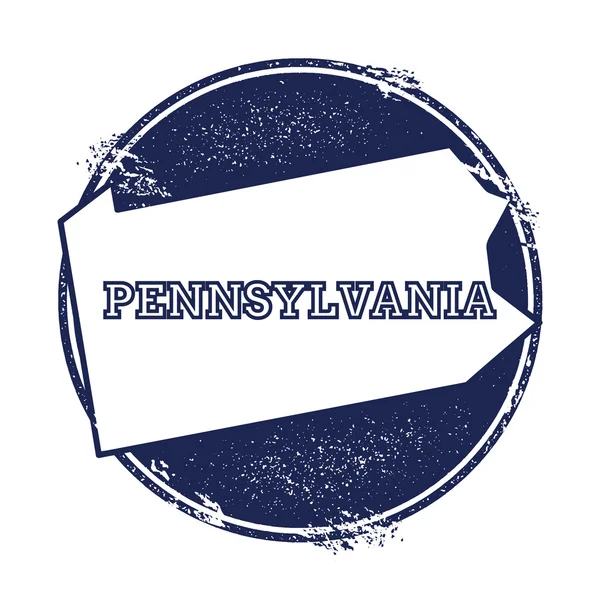 Carte vectorielle Pennsylvanie . — Image vectorielle