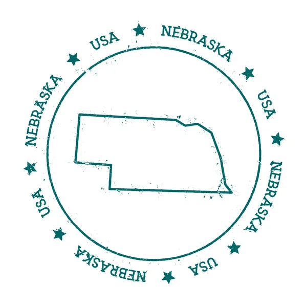 Nebraska vector kaart. — Stockvector