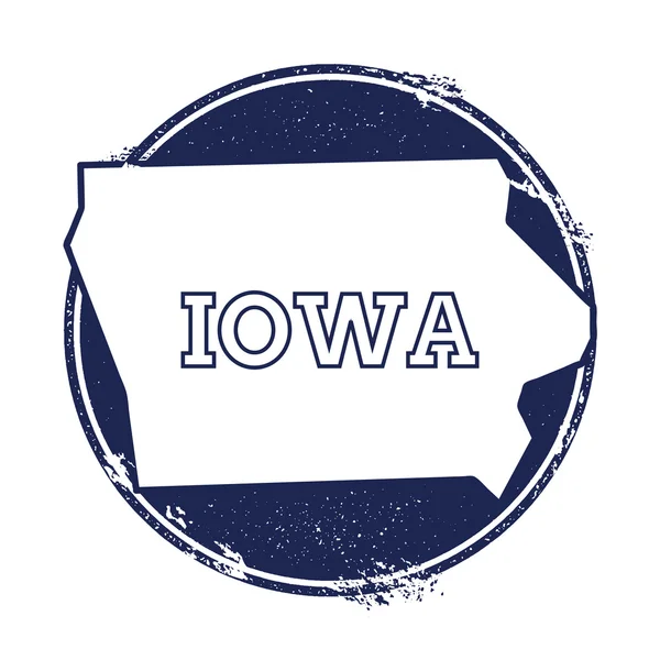 Mapa vetorial de iowa . — Vetor de Stock