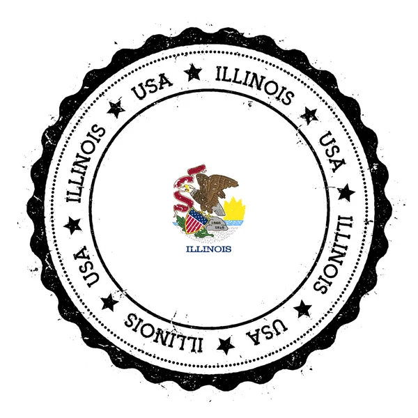 Illinois vlag badge. — Stockvector