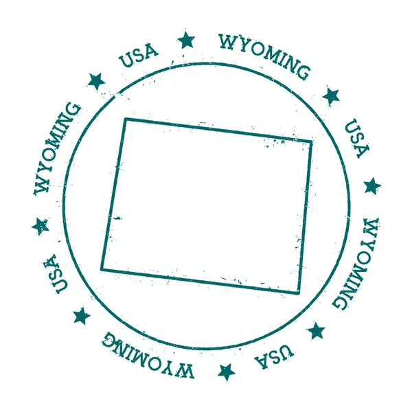 Wyoming vectorkaart. — Stockvector