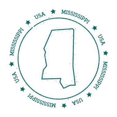 Mississippi vector map. clipart