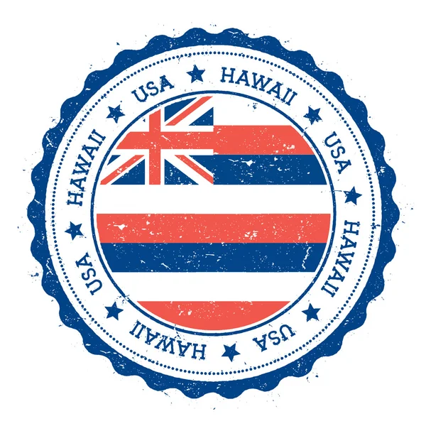 Hawaii vlag badge. — Stockvector