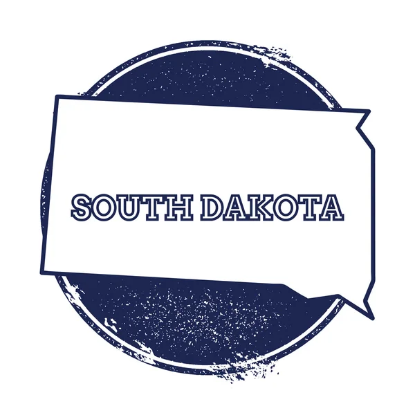 South Dakota vector kaart. — Stockvector