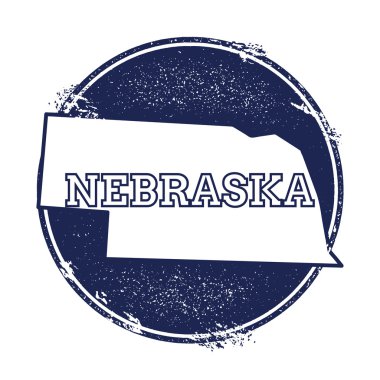 Nebraska vektör harita.