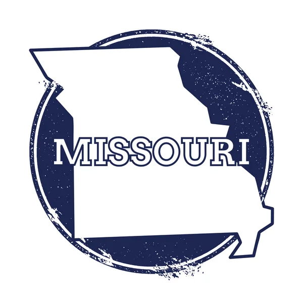 Missouri mapa vetorial . — Vetor de Stock