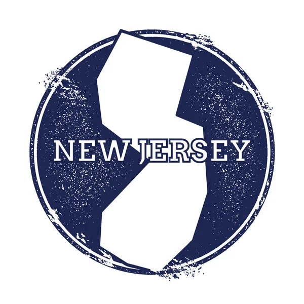 Carte vectorielle de New Jersey . — Image vectorielle