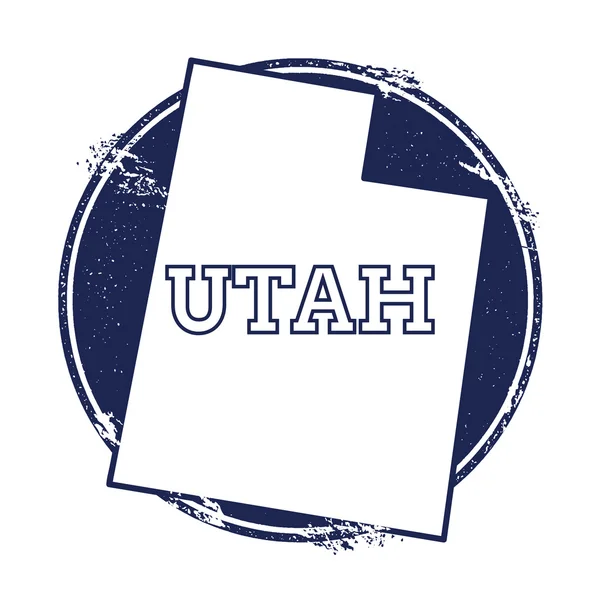 Utah vector kaart. — Stockvector