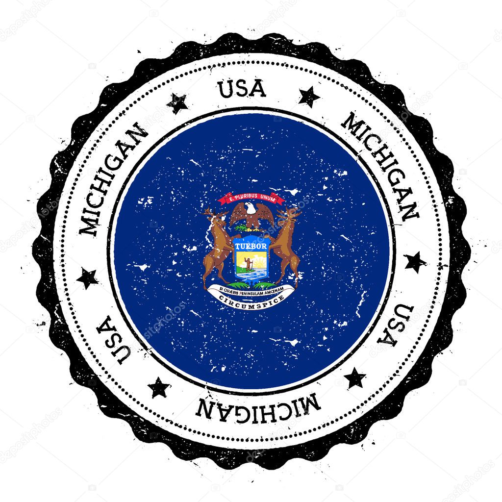 Michigan flag badge.