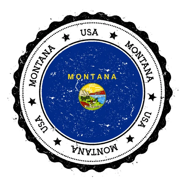 Distintivo da bandeira de Montana . — Vetor de Stock