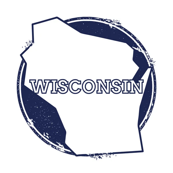 Wisconsin vector kaart. — Stockvector