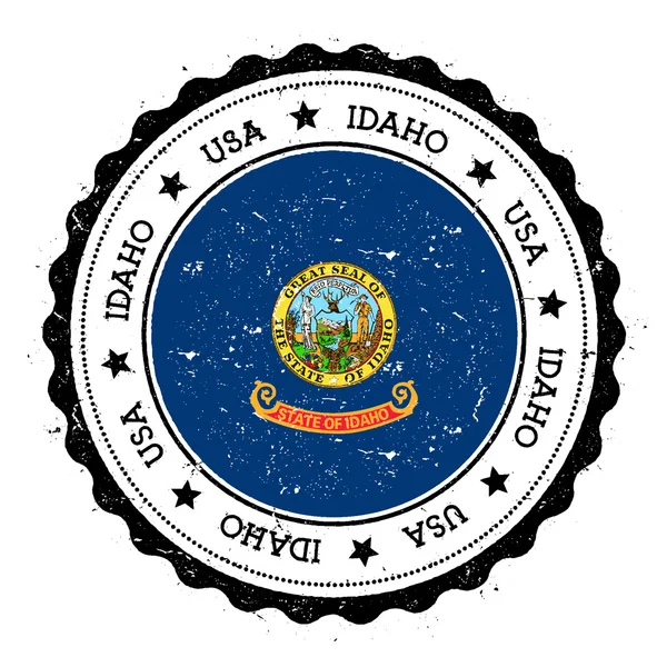 アイダホ州の旗バッジ. — ストックベクタ