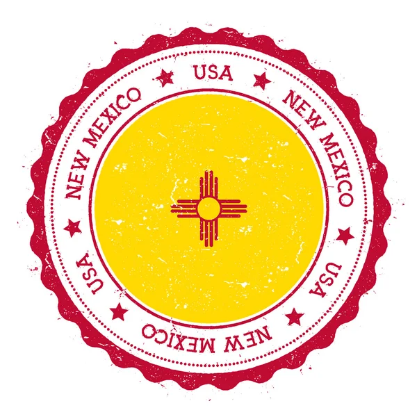Insigne drapeau du Nouveau Mexique . — Image vectorielle