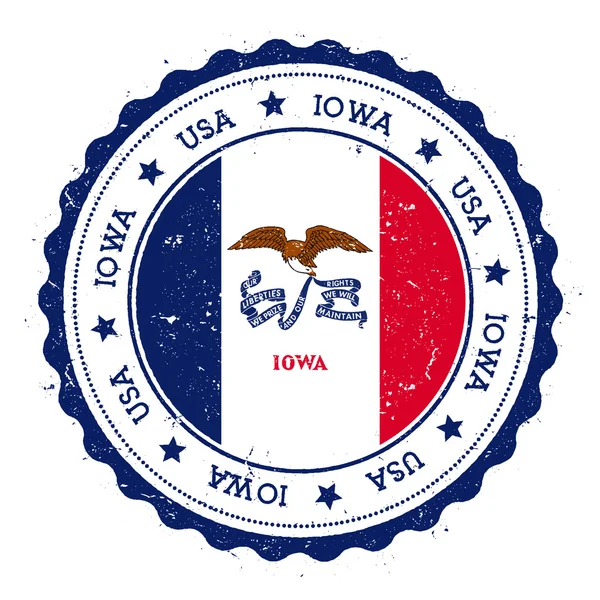 Iowa flag badge. — Stock Vector