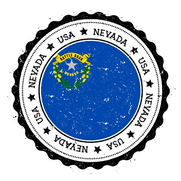 Nevada vlag badge. — Stockvector