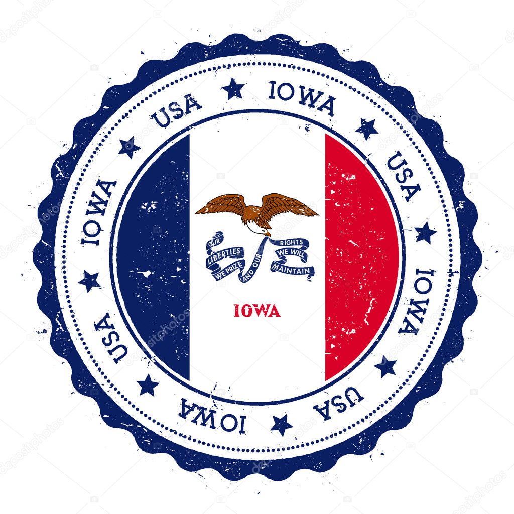 Iowa flag badge.