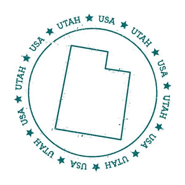 Carte vectorielle de l'Utah . — Image vectorielle