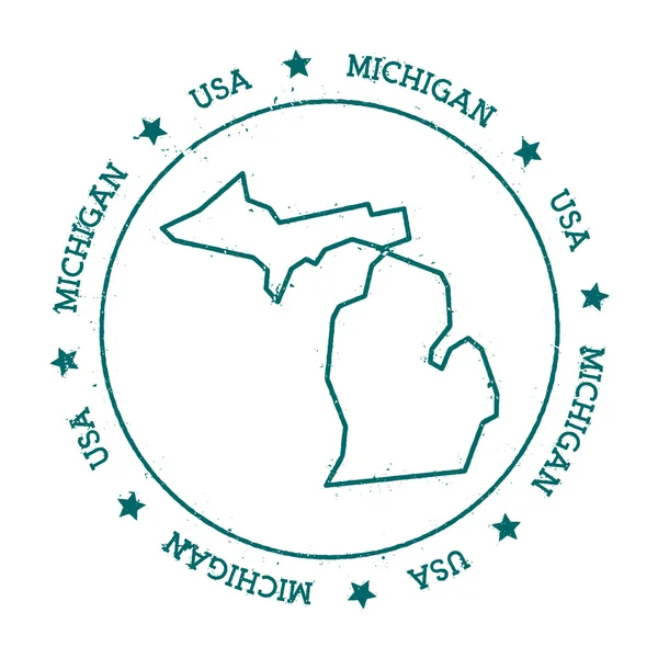 Michigan vector kaart. — Stockvector