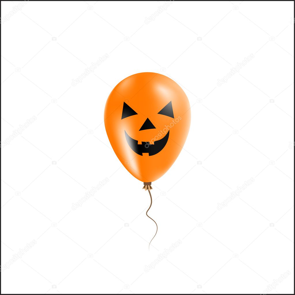 Halloween balloon greeting card.