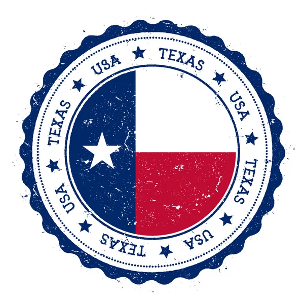 Texas vlag badge. — Stockvector