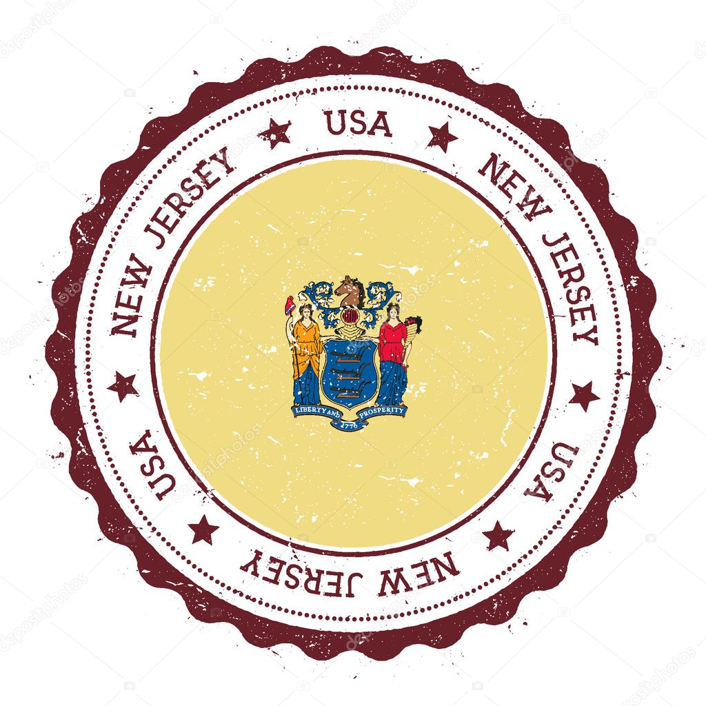 New Jersey flag badge.
