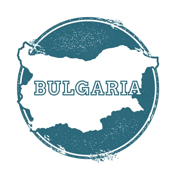 详细名称和保加利亚，矢量图地图 grunge 橡皮戳. — 图库矢量图片