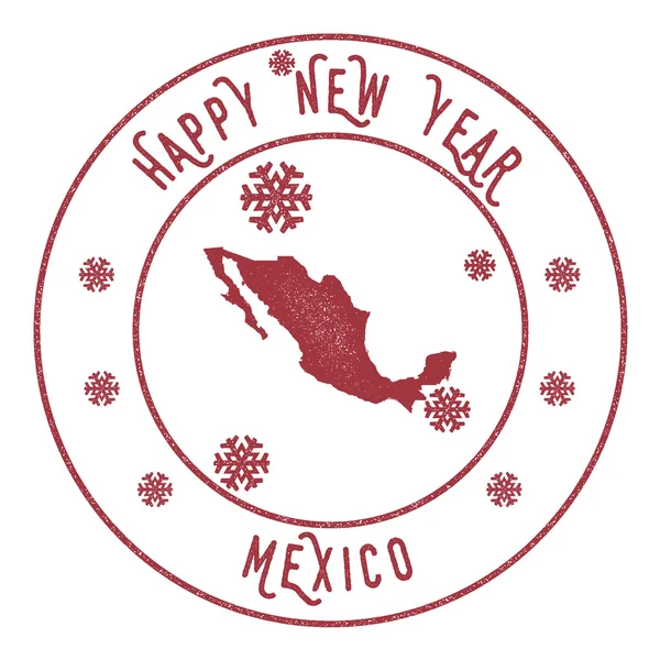 Новогодняя марка Мексики . — стоковый вектор