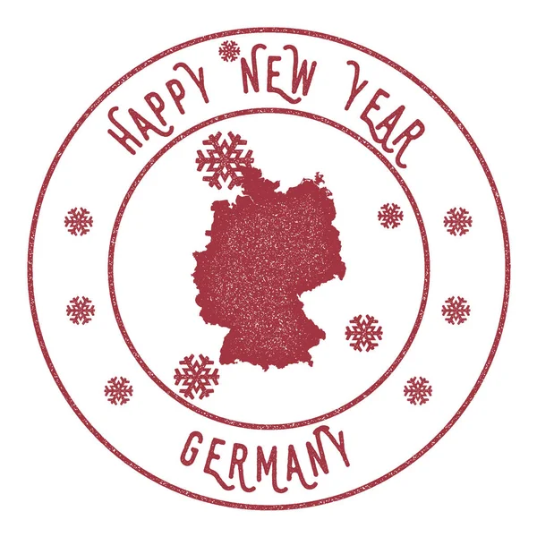 Retro feliz Ano Novo Alemanha Selo . — Vetor de Stock