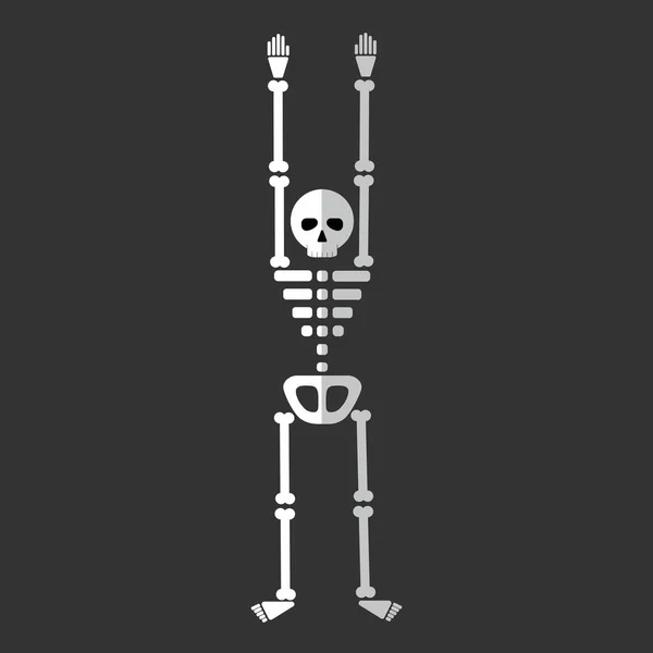 Επίπεδος σκελετός καρτούν εικονογράφηση φορέα εικονίδιο απομονωμένες. — Διανυσματικό Αρχείο