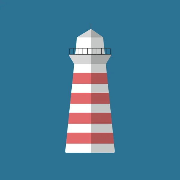 Illustration vectorielle isolée de l'icône plate du phare . — Image vectorielle