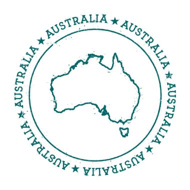 Avustralya vektör harita.