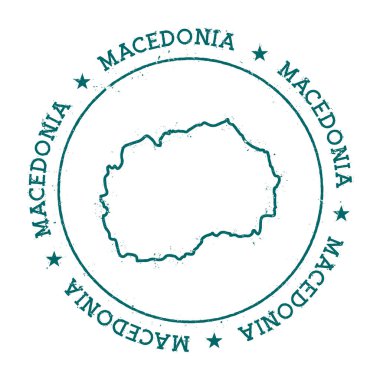 Makedonya, eski Yugoslav Cumhuriyeti, vektör harita.