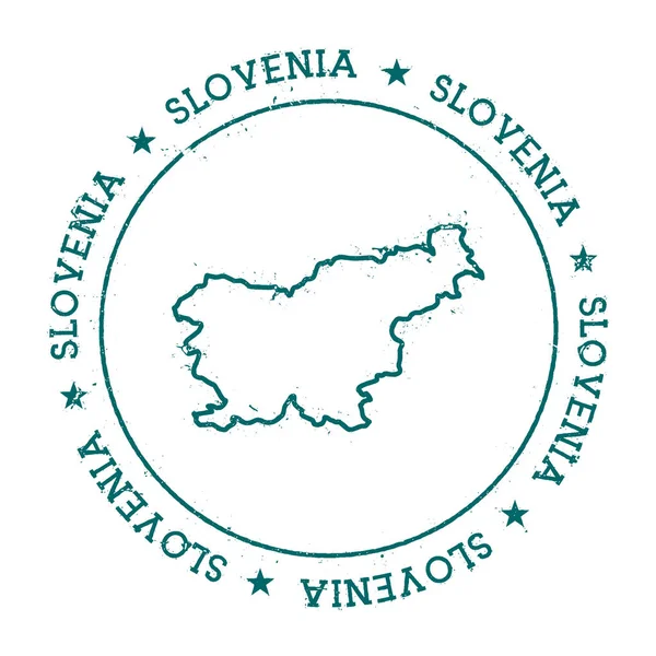 República de Eslovenia mapa vectorial . — Vector de stock