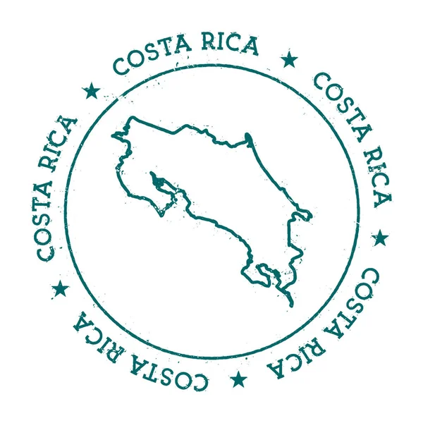 Costa Rica mappa vettoriale . — Vettoriale Stock