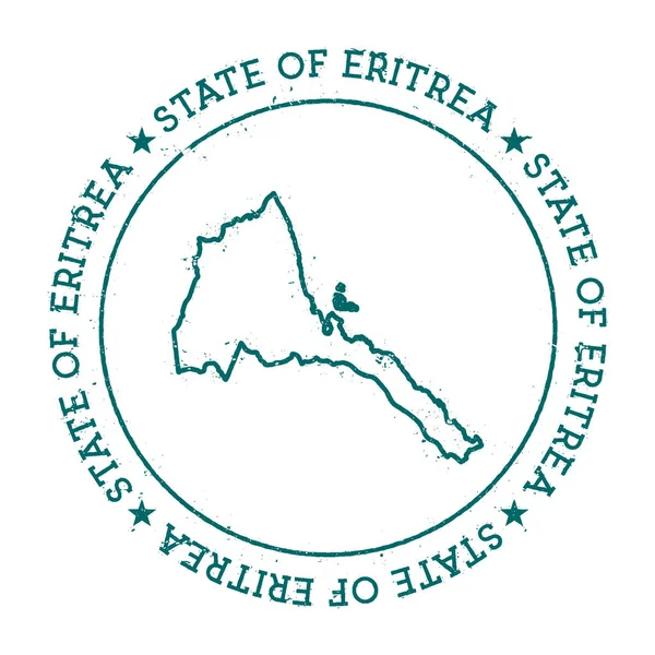 Eritrea-Vektorkarte. — Stockvektor