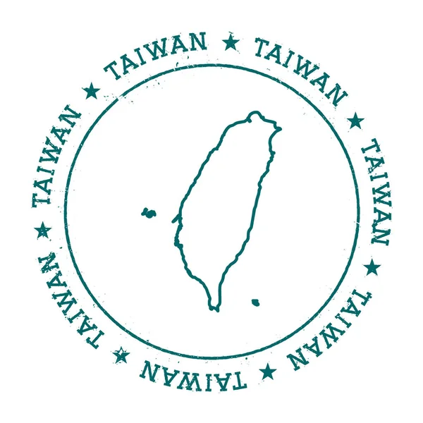 Mapa vectorial de Taiwán, República de China . — Vector de stock