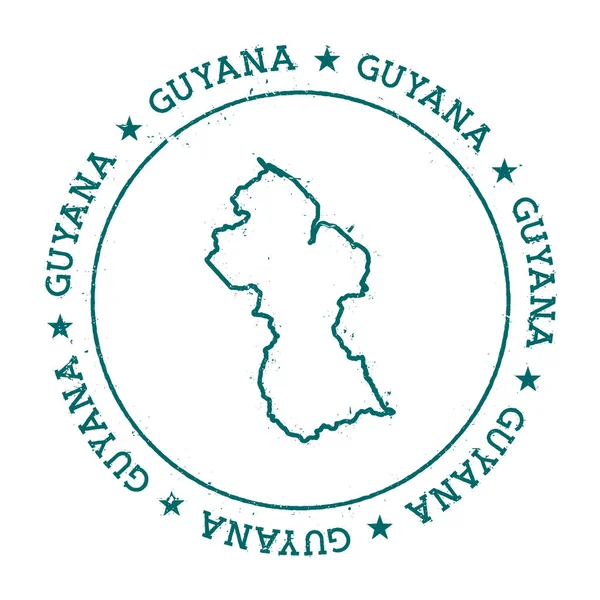 Mapa vectorial Guyana . — Vector de stock